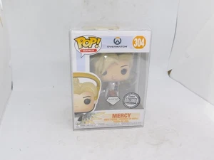 Funko Pop! Overwatch de vinilo Mercy Diamond Glitter Fanatics exclusivo #304 con estuche - Imagen 1 de 4
