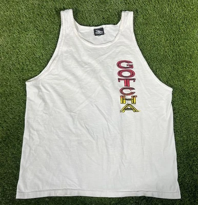 Vintage 1992 Gotcha Surf Beach Double Sided Tank Top Shirt Made in USA sz. XL - Image 1 of 4