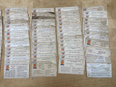 Lote de más de 100 tarjetas de recetas de harina medalla de oro Washburn Crosby Co de colección Foto 1 de 4