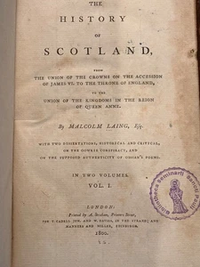The History of Scotland by Malcolm Laing 4 Vols. 1800 & 1805 VERY RARE SEE PICS - Bild 1 von 14