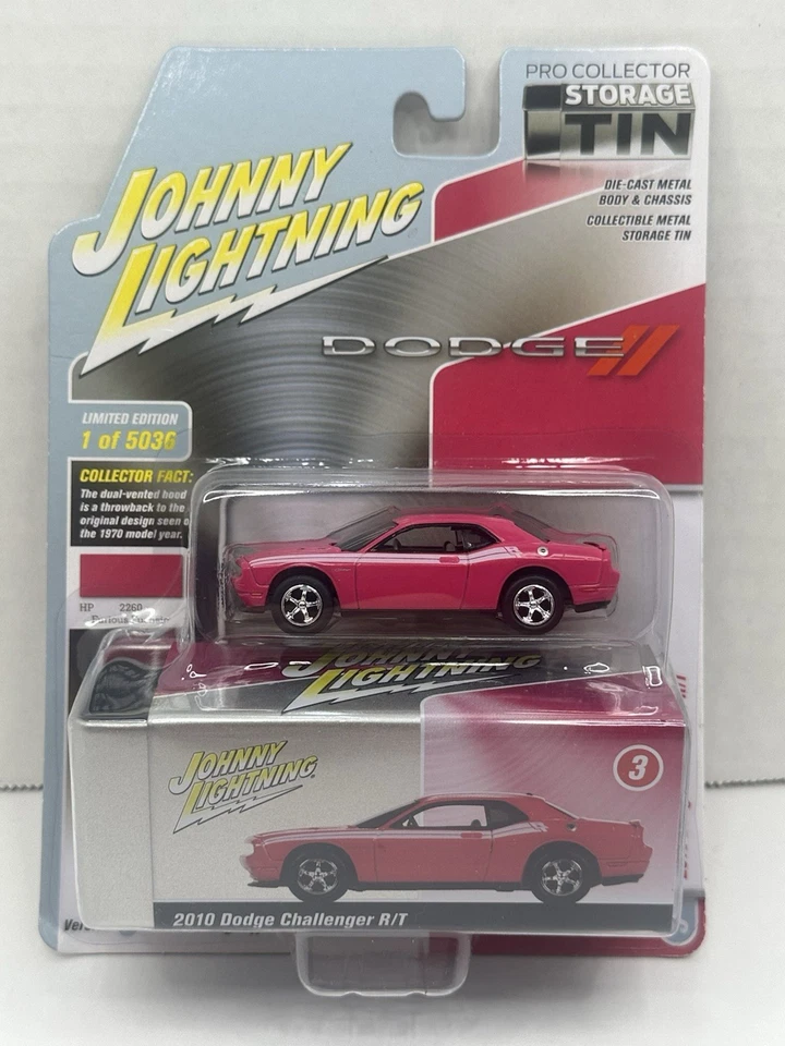Johnny Lightning 2010 Dodge Challenger R/T Pink & Tin 1/64 Car JLCT006-JLSP147B