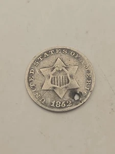1852 3-Cent Silver Piece (Trime) - Picture 1 of 6