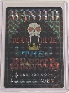 2024 One Piece BROOK BLACK PRISM Holo Trading Sticker Wanted Dead or Alive - Picture 1 of 3