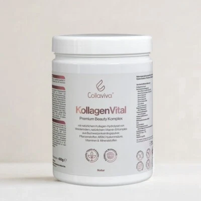 KollagenVital - Premium Beauty Komplex - 400g - mit Hyaluronsäure & Vitaminen - Bild 1 von 4