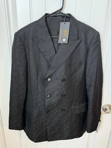 New Kudoro Fashion Design Black Paisley Suit Size 36R NWT - Picture 1 of 3