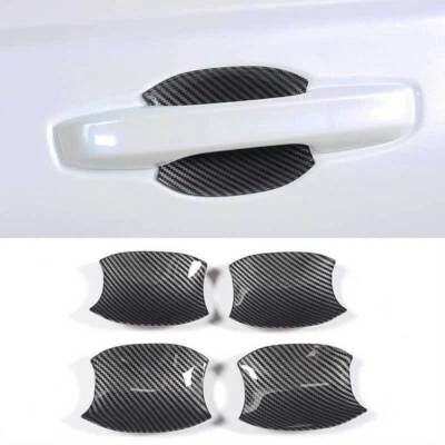 Cubierta de taza de tazón de puerta exterior ABS de fibra de carbono para Honda CR-V CRV 2023-2024 Foto 1 de 4