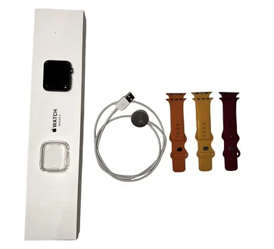 Apple Watch Series 3 42mm Space Gray Aluminium GPS 3 Sports Bands - Image 1 of 4