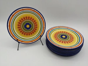 Pier 1 Mexicali Ironstone Salad Luncheon Plates 8 1/3 inch - Picture 1 of 11