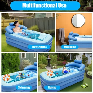 Reise Faltbare Aufblasbare Badewanne Erwachsene SPA Sauna Wanne Kinder Badewanne - Bild 1 von 24