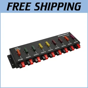 Compact 9-Port Power Strip: 40A Capacity, Surge Protection, LED Notifications - Picture 1 of 10