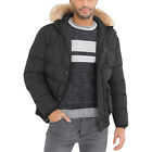 BRAVE SOUL Mens Padded Jackets Quilted Fur Hooded Zip Warm Puffer Winter Outwear
