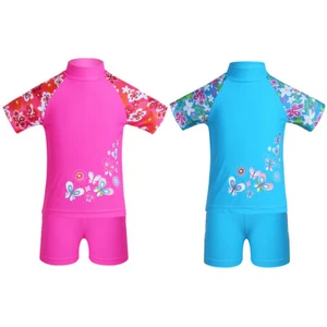 Kids Girls UV 50+ Sun Safe Swimsuit Swimwear Baby Surf Diving Swimming Costume - Picture 1 of 18