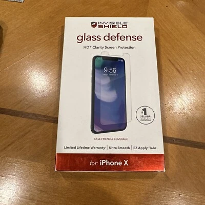 Protector de pantalla de vidrio híbrido defensa zafiro escudo invisible ZAGG iPhone X/XS Foto 1 de 2