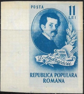 Rumänien Briefmarken 1950 SC# 725 ' Ion Andreescu, Geburt Hundertjahrfeier postfrisch Imperf - Bild 1 von 2
