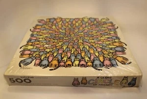 1978 Springbok 500 Jigsaw Puzzle Kilban Rainbow Cat Friends Circle 2423  Sealed - Picture 1 of 11