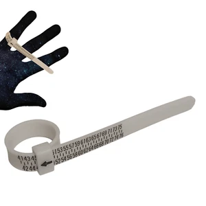Ringmaßband Ringmesser Ringgröße Schablone f. alle Größen. Neu. Weiß - Bild 1 von 3