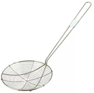 Round Spider Skimmer Fat Stainless Steel Fish Lifter Chip Shop 6" 7" 8" 9" 10" - Picture 1 of 3