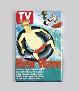 KING OF THE HILL / TV GUIDE - 2""x3"" POSTER MAGNET Magazin Vintage Hank Cartoon - Bild 1 von 4