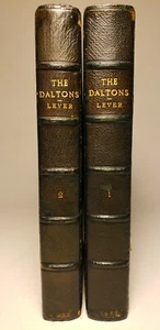 1852 'THE DALTONS' by LEVER w/ PHIZ ILLUSTRATIONS 2 VOLS FINE LEATHER BINDINGS  - Picture 1 of 11
