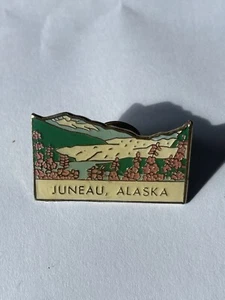 Vintage Canadian Souvenir Badge Brooch Juneau Alaska retro travel - Picture 1 of 4