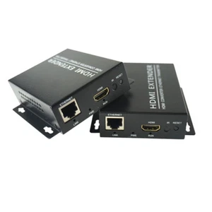 HDMI to RJ45 Ethernet Media Converter -1080P HDMI over Cat5e Cat6 Cable up 395FT - Picture 1 of 10