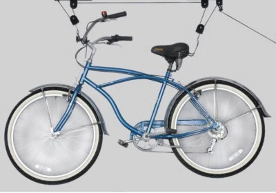 CEILING MOUNT BICYCLE BIKE LIFT  PULLY HOIST RACK GARAGE STORAGE HOOKS NIB - Image 1 of 4