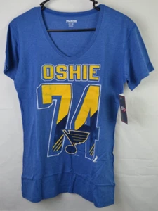 St. Louis Blues Women's S/S Tee "Oshie 74"- Blue - M 7-9 (STL-02) - Picture 1 of 5