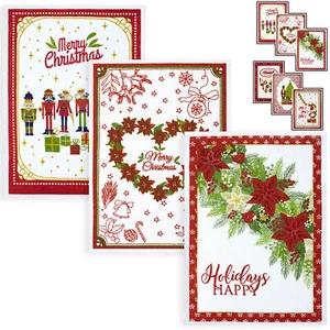 Set Strofinacci Natalizi Canovacci in spugna 3 Pezzi Decoro Natale 6973 - Imagen 1 de 15