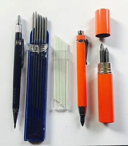 2 BUILDERS CARPENTER 5.6mm + 2mm PENCILS + Black/White Leads GIFT BOX INCLUDED - Picture 1 of 12