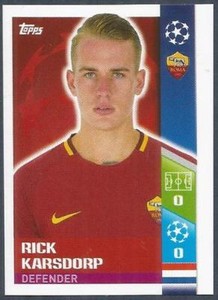  TOPPS CHAMPIONS LEAGUE-2017-18- #217-ROMA-RICK KARSDORP
