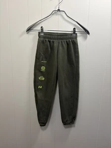 Under Armour Youth Kids Boys Small Green Jogger Sporty Sweatpants O2 - Picture 1 of 7