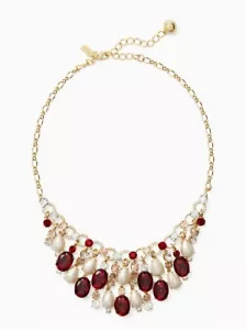 Collana Kate Spade New York Pearl Mix Statement NUOVA CON ETICHETTE - Foto 1 di 5