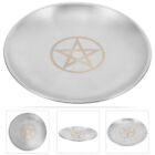 Witchcraft Altar Plate with Pentagram and Moon Design