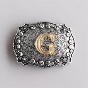 Hebilla de cinturón Western Initial Letter G cinturón así stock en EE. UU. - Imagen 1 de 8