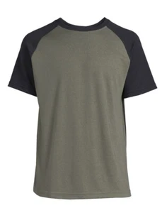 Small (34-36) Men's Raglan Tee with Short Sleeves - Black #4116 - Picture 1 of 6