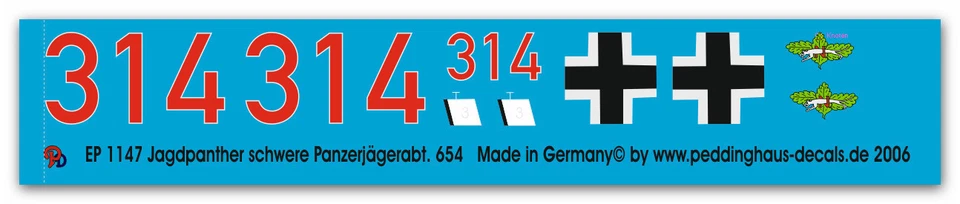 Peddinghaus 1147 1/16 Jagdpanther PESANTE panzerjägerabt. 654 - Immagine 1 di 1