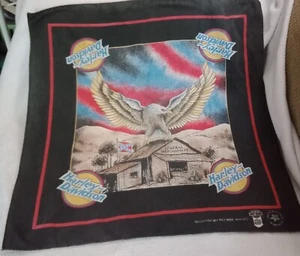 Vintage Harley Davidson General Store Bandana Handkerchief Made USA - Picture 1 of 7