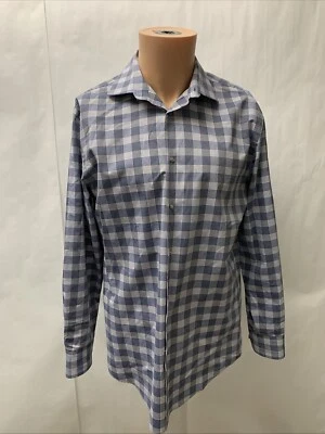 Geoffrey Beene Mens medium Slim Fit Flex Collar Long Sleeve Button Dress Shirt — 第 1/4 张图片