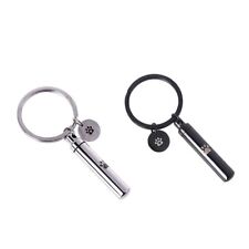 Stainless Steel Cylinder Urn Keychain Key Ring for Pet Dog Cat Cremation Ashes