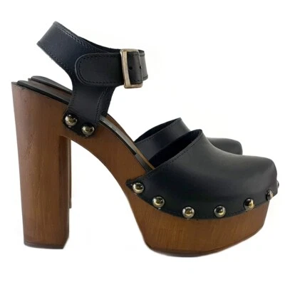 Zoccoli Svedesi alti - Cuoio Nero Made in italy - MY462 NERO - Image 1 of 4