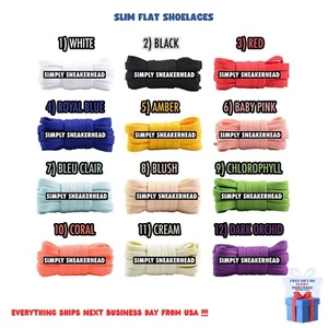 NEW 2024 SLIM FLAT REPLACEMENT SHOELACES AWESOME LACES FOR ALL BUY 2 GET 1 FREE - Picture 1 of 5