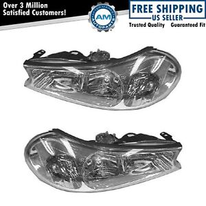Headlights Headlamps Left & Right Pair Set NEW for 98-00 Ford Contour