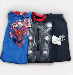 Marvel Avengers Boys' Clothing Lot - Size 12 Spiderman Thor Shirts and Pants NWT - Picture 1 of 5