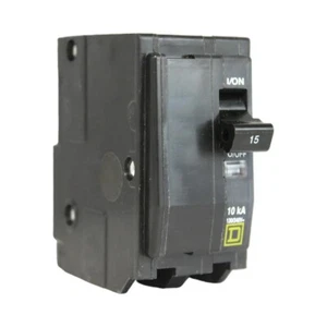 NUEVO Disyuntor de disparo estándar enchufable Square D QO215 15 amperios doble polo 240 V - Imagen 1 de 6