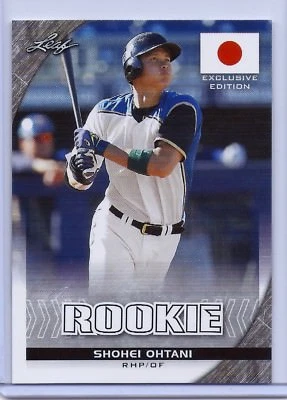  2018 SHOHEI OHTANI LEAF "JAPAN FLAG EXCLUSIVE EDITION" CARTÃO DE NOVATO #FL-01! - Imagem 1 de 2