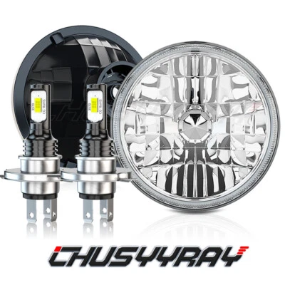 Faros LED redondos de 7 pulgadas para camión Freightliner FL112 haz sellado alto/bajo Foto 1 de 4