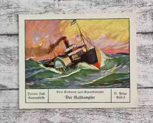 Raddampfer Möve Ozeandampfer Palmin Sammelbild 31 Reklame Vintage Werbung Krüger - Bild 1 von 2
