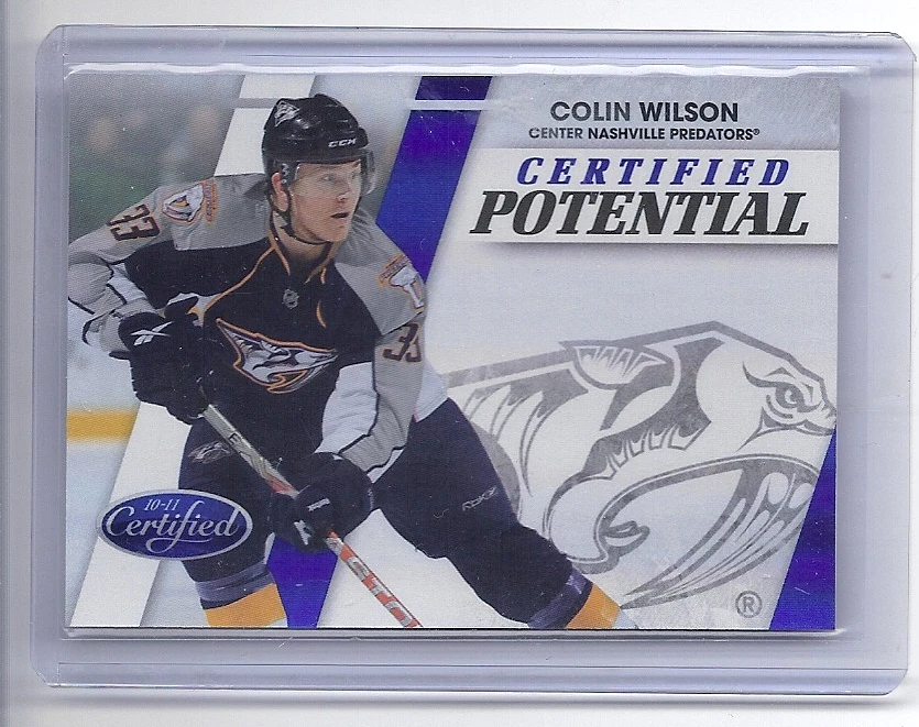 10-11 2010-11 CERTIFIED COLIN WILSON BLUE POTENTIAL /100 17 NASHVILLE PREDATORS - Image 1 of 1