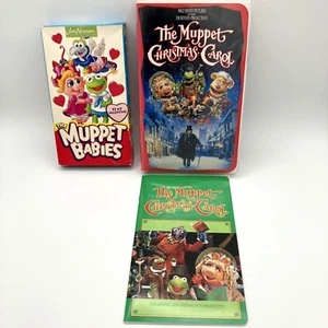 Jim Henson The Muppet Babies & The Muppet Christmas Carol w/Book, 2 VHS Tapes - Picture 1 of 14