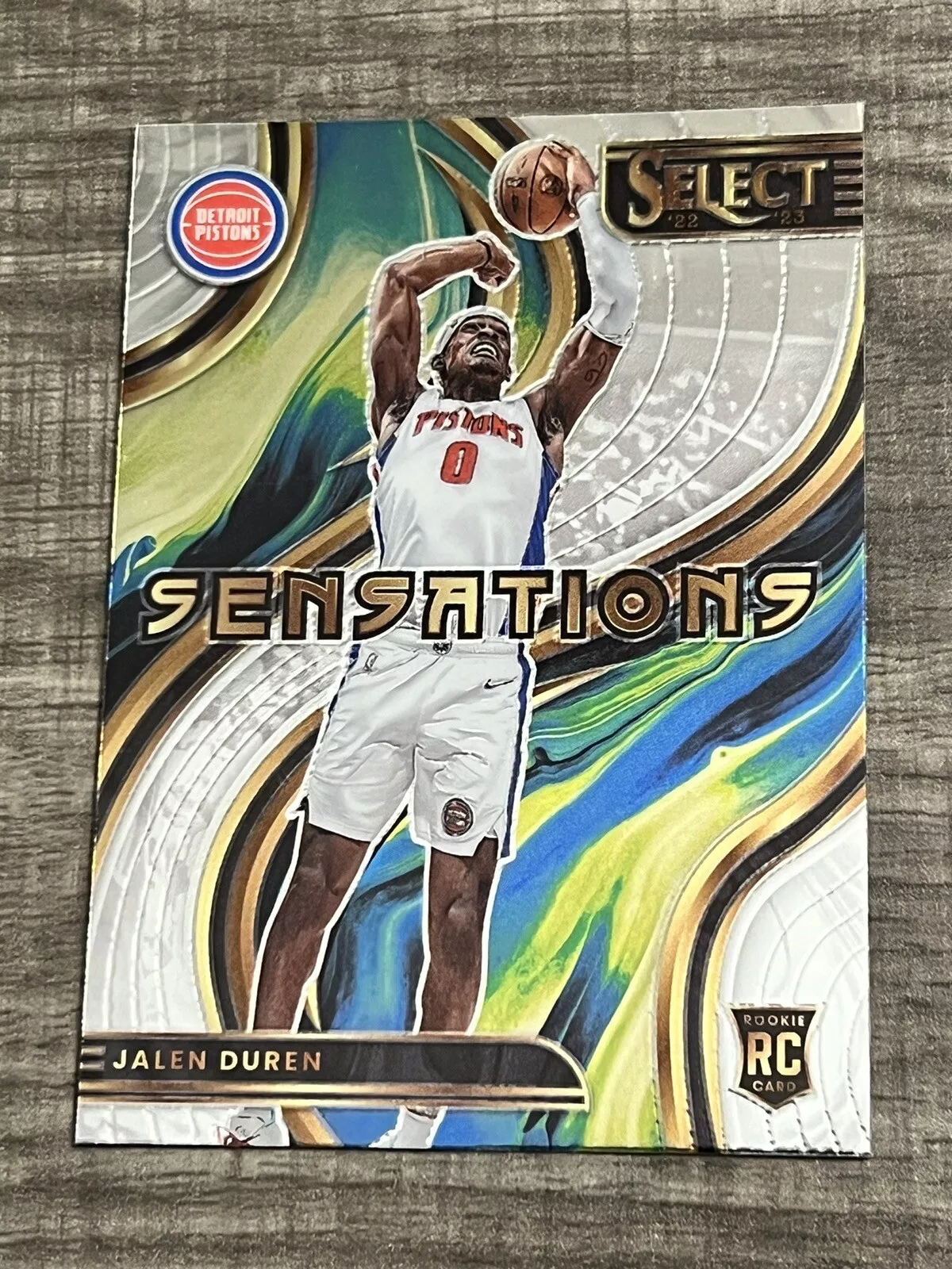 2022-23 Panini Select Basketball Jalen Duren Sensations #23 Detroit Pistons